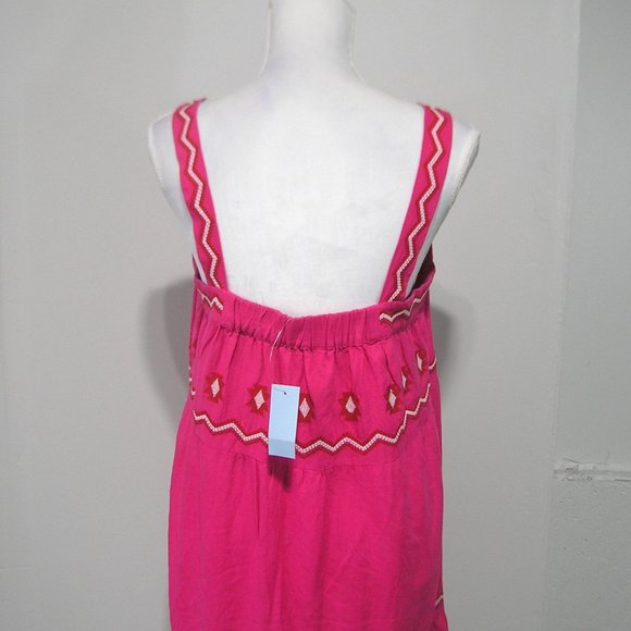 LOFT LINEN BLEND DRESS PETITE MEDIUM - Picture 5 of 11